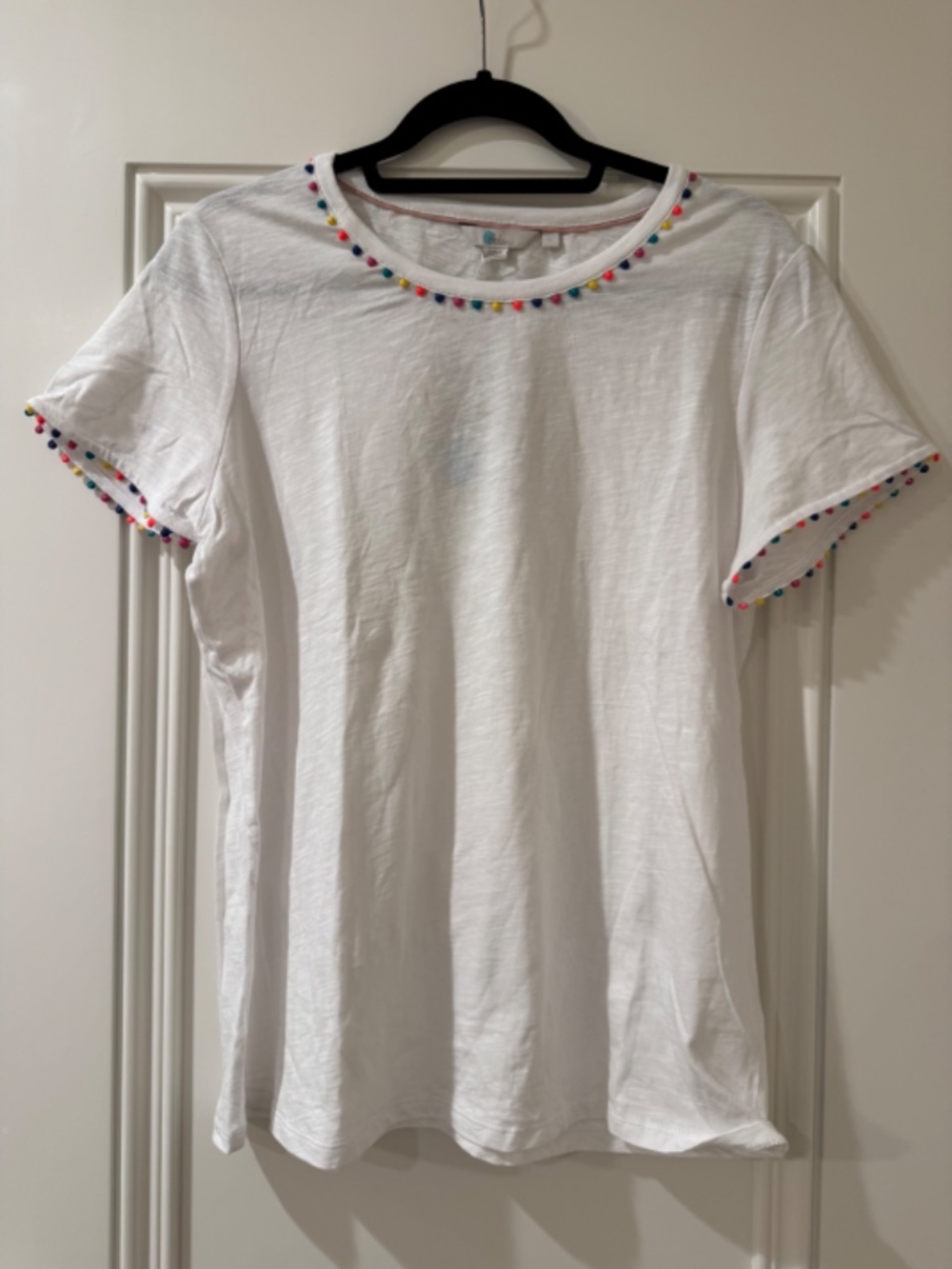 NEW WITH TAGS $55- Boden Charlie Shirt with pompons, Large